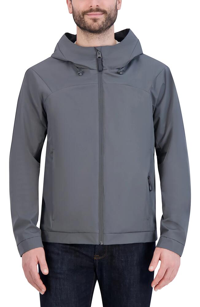 Cole Haan Water Resistant Hooded Running Jacket in Grey Cover