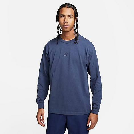 Nike Men's Sportswear Premium Essentials Long-Sleeve T-Shirt in Blue/Thunder Blue Cover