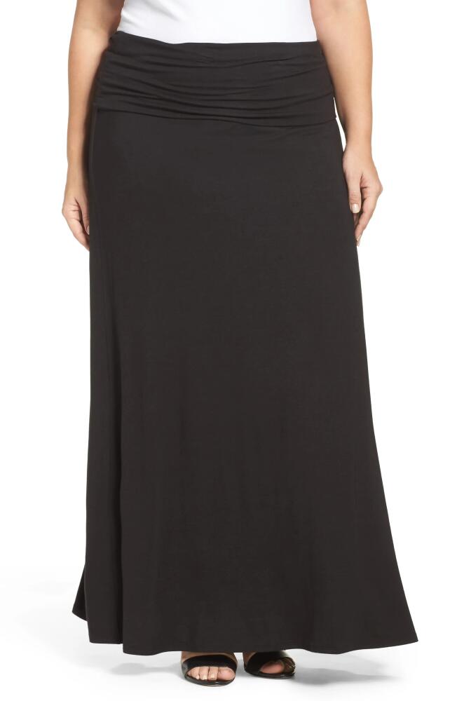 Loveappella Fold Over Maxi Skirt in Black Cover