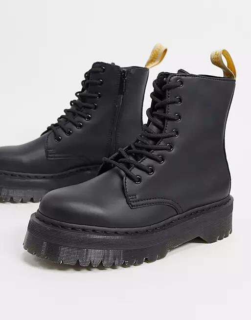 Dr Martens vegan jadon platform boots black mono Cover