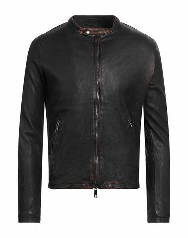 Giorgio Brato Man Jacket Dark brown Leather Cover