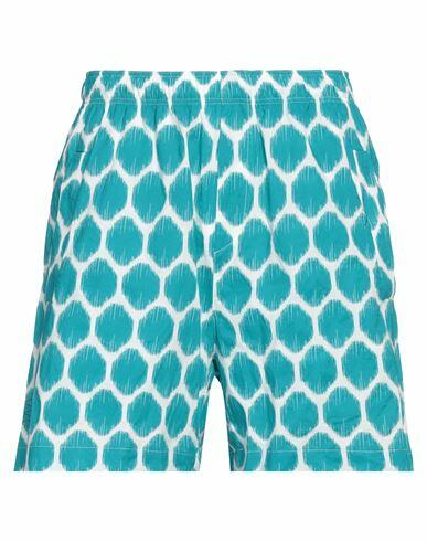 Amaranto Man Shorts & Bermuda Shorts Turquoise Cotton Cover