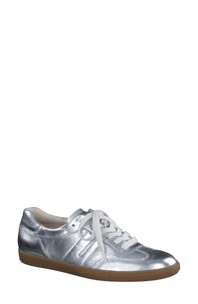 Paul Green Tilly Sneaker in Aluminum Metallic Nappa Cover