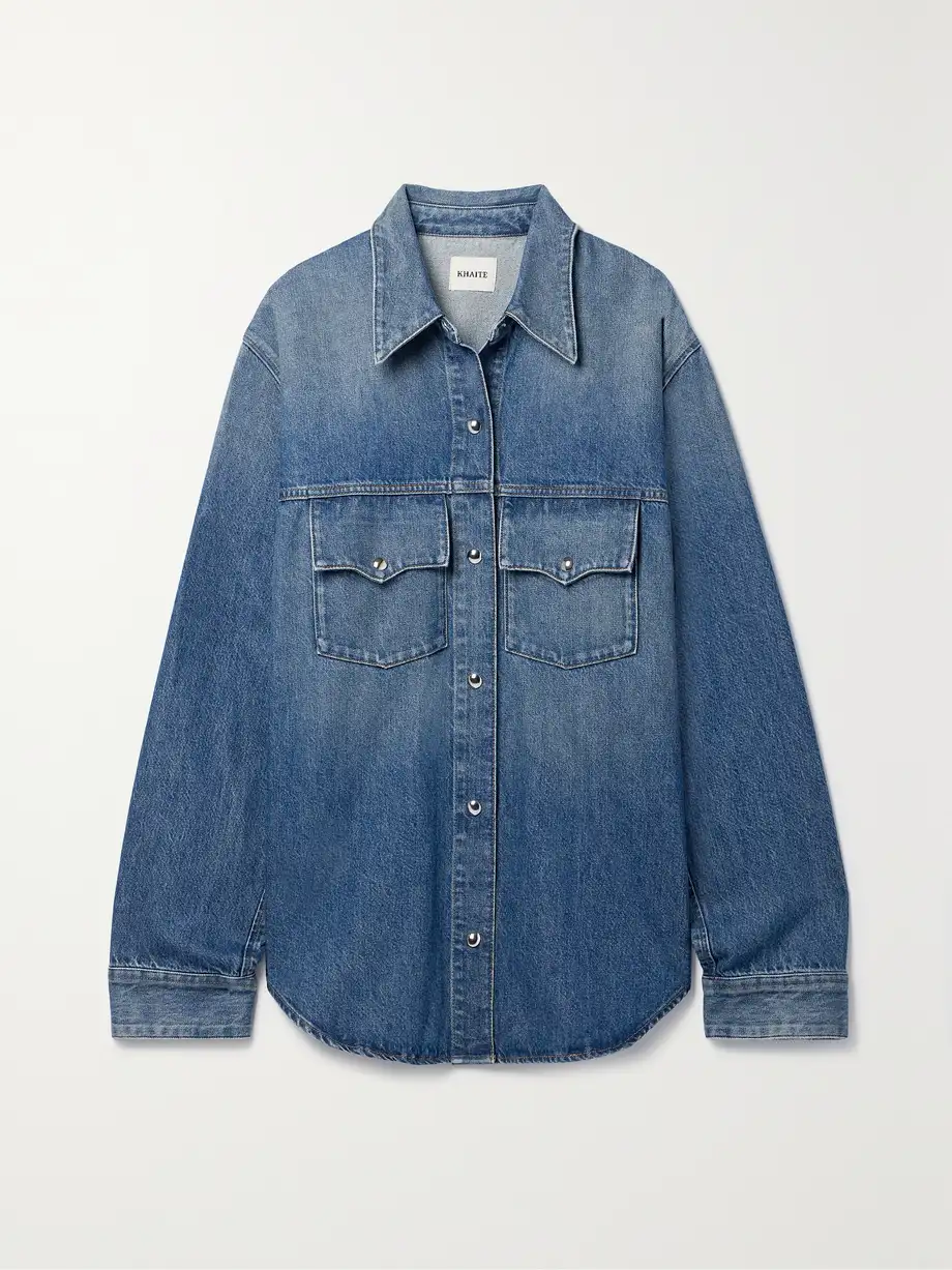 KHAITE - Jinn Denim Shirt - Blue Cover