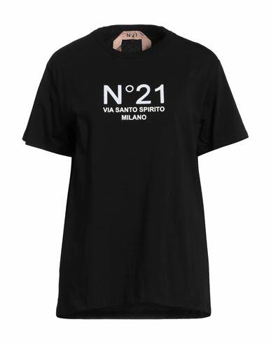 N°21 Woman T-shirt Black Cotton Cover