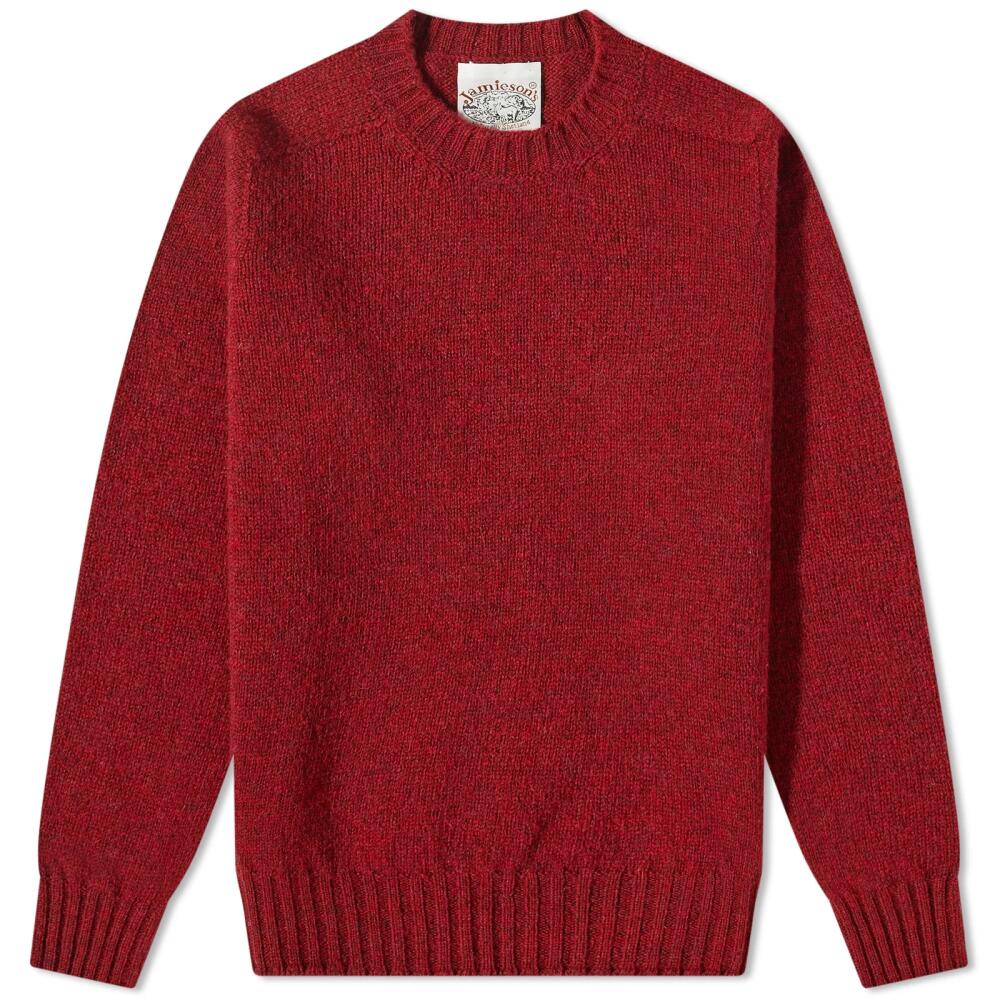 Jamieson's of Shetland Men's Crew Knit in Cardinal Cover