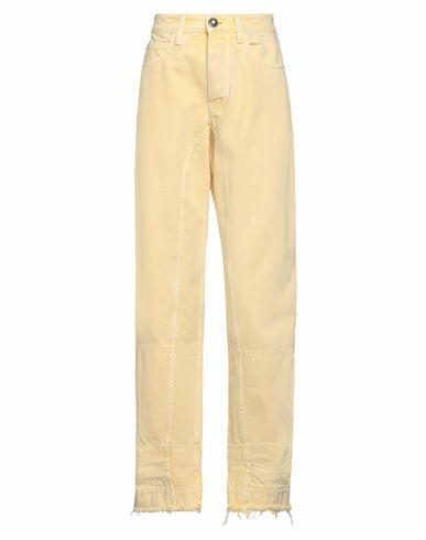 Jil Sander Woman Jeans Light yellow Cotton Cover