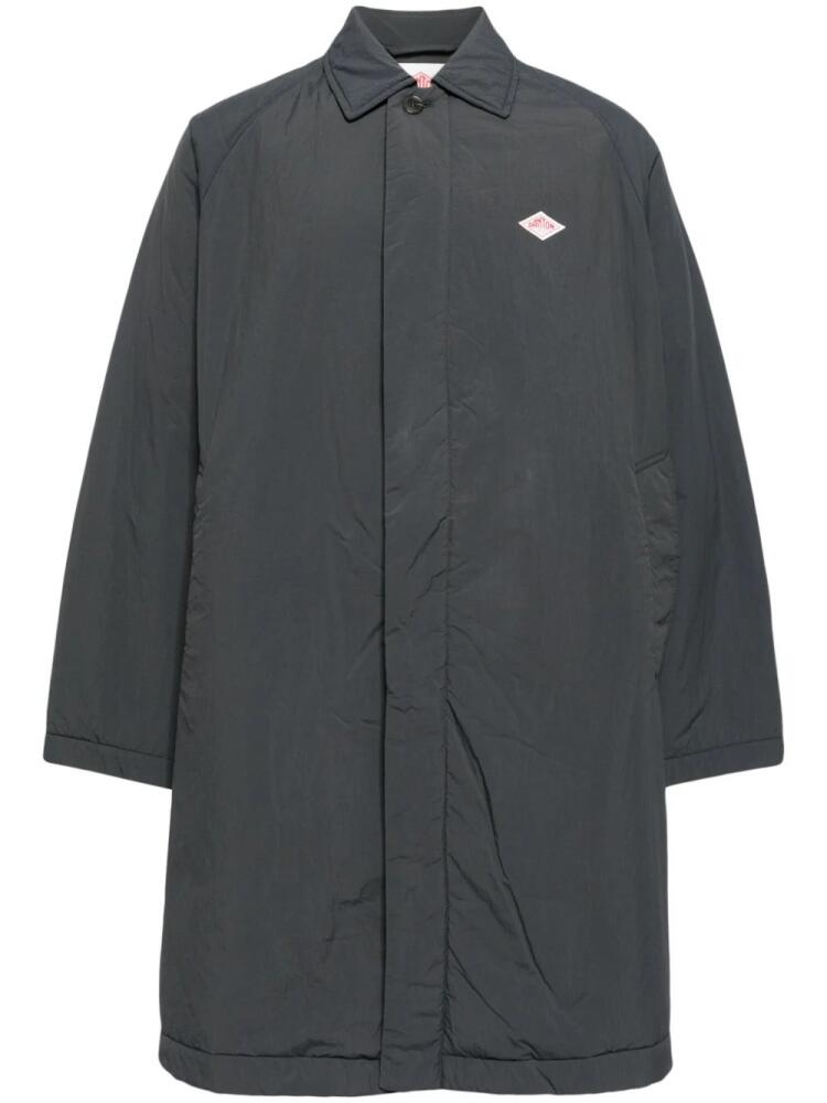 Danton logo-appliqué padded car coat - Grey Cover