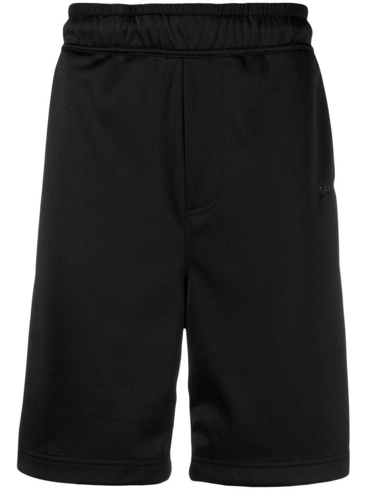 Lanvin logo-embroidered track shorts - Black Cover