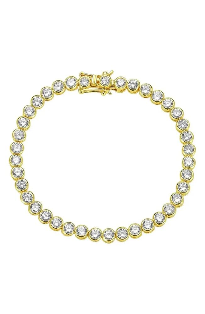 Melinda Maria Baroness Tennis Bracelet in Gold/white Diamondettes Cover