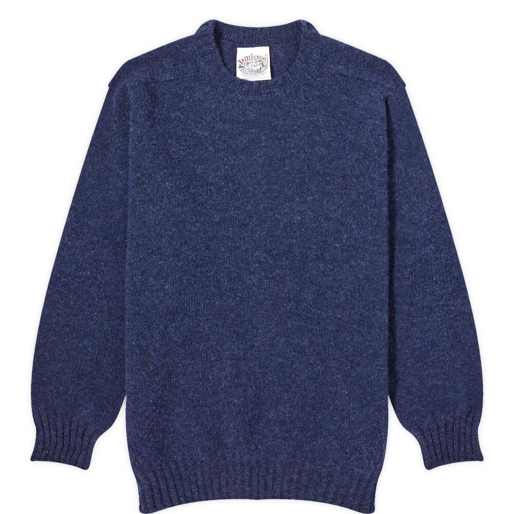 Jamieson's of Shetland Men's Crew Knit in Midnight Cover