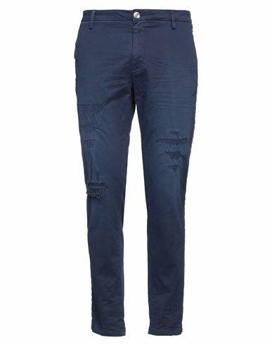 Aglini Man Pants Blue Cotton, Elastane Cover