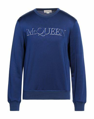 Alexander Mcqueen Man Sweatshirt Bright blue Viscose, Cotton, Polyamide, Elastane, Polyester Cover