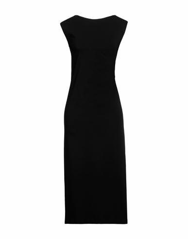 Liviana Conti Woman Midi dress Black Viscose, Polyamide, Elastane, Acetate, Polyester Cover