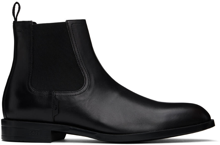 BOSS Black Leather Chelsea Boots Cover