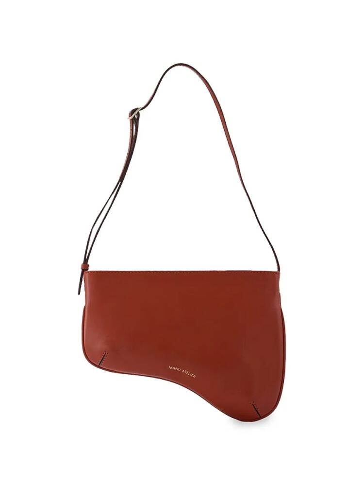 Manu Atelier Women's Curve Bag In Red Leather - Red Cover