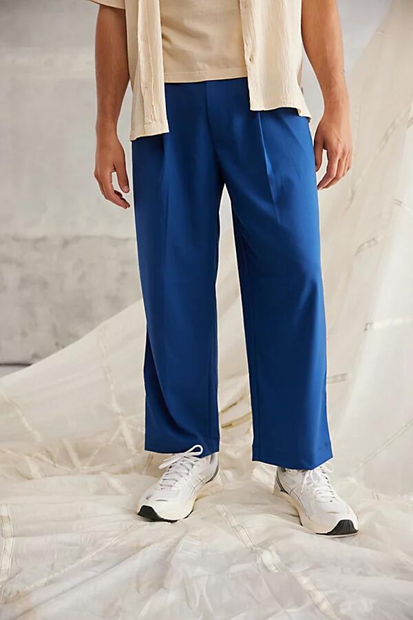 Standard Cloth Jason Pleated Trouser Pant in Estate Blue Cover