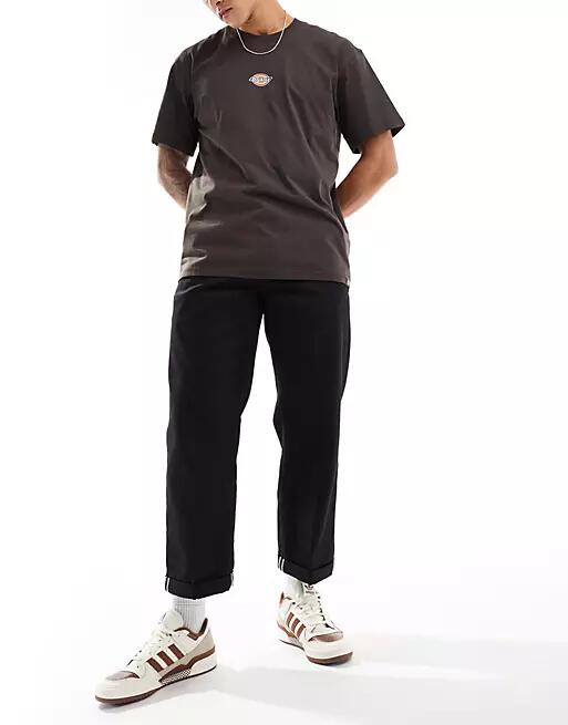 Dickies regular fit cuffed pants in black Cover