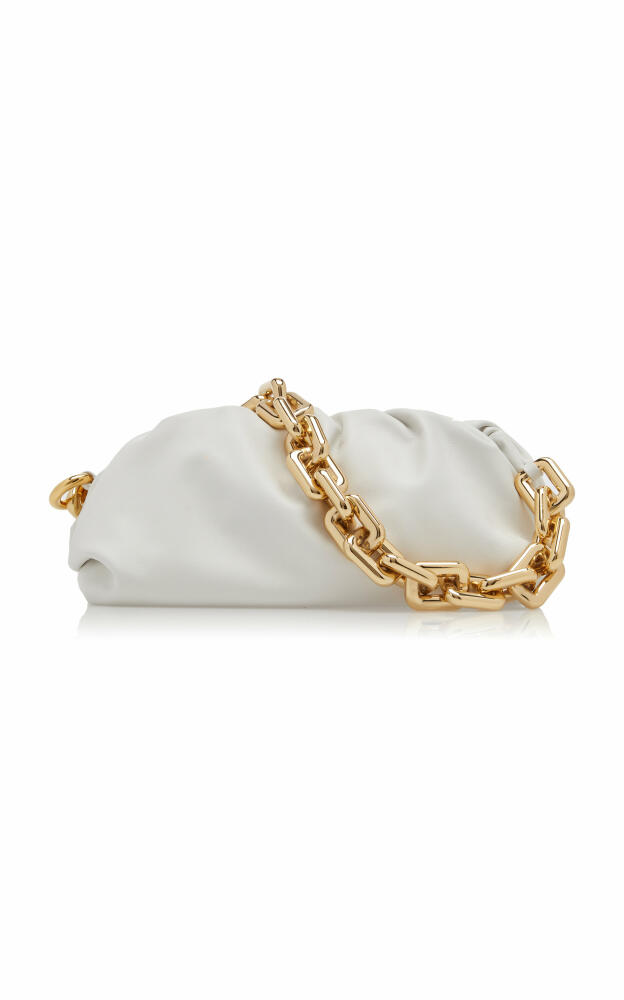 Bottega Veneta - The Chain Pouch Leather Clutch - White Cover