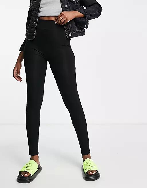 River Island high waist legging in black Cover