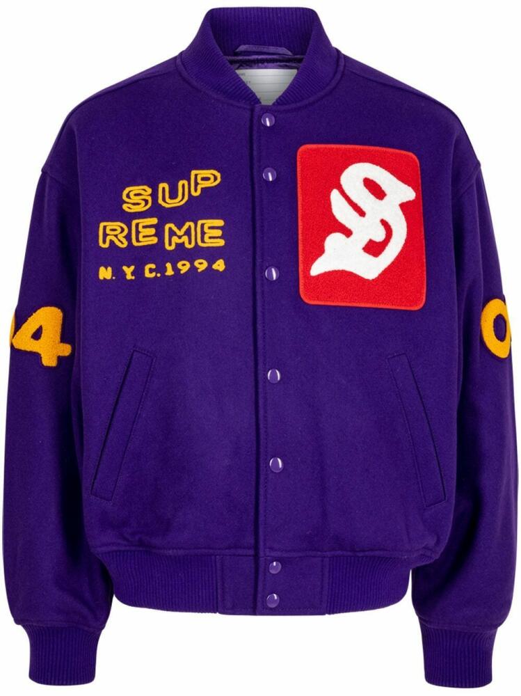 Supreme Tourist "Purple" varsity jacket Cover