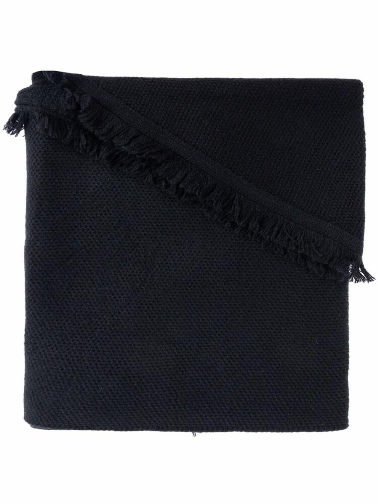 Lisa Yang frayed-edge scarf - Black Cover