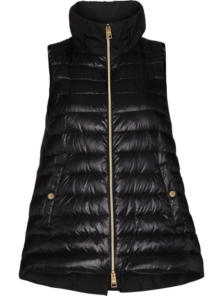 Herno padded zip-fastening gilet - Black Cover