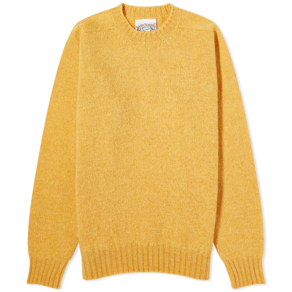 Jamieson's of Shetland Men's Crew Knit in Buttercup Cover