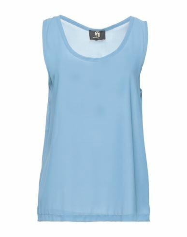 Gai Mattiolo Woman Top Pastel blue Polyester Cover