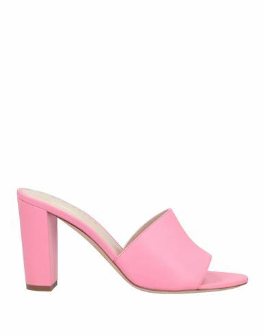 Mia Becar Woman Sandals Pink Leather Cover