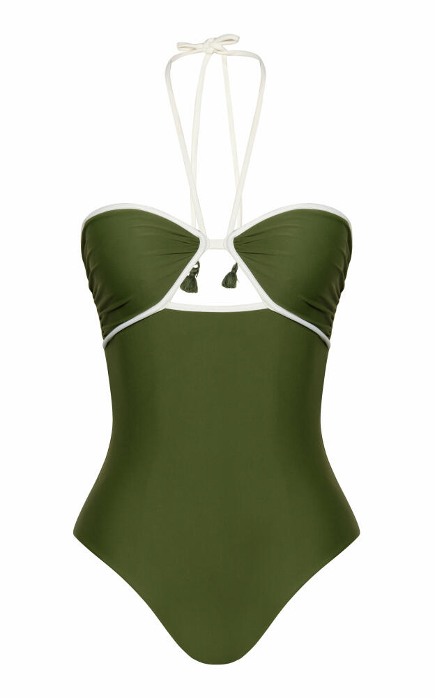 Johanna Ortiz - Ashninka Cutout Back One-Piece Swimsuit - Green Cover