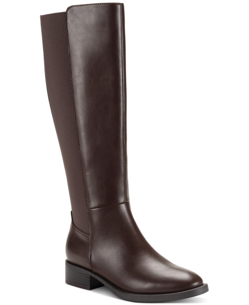 Style & Co Women's Eloisee Flat Tall Boots, Created for Macy's - Choco Sm Cover