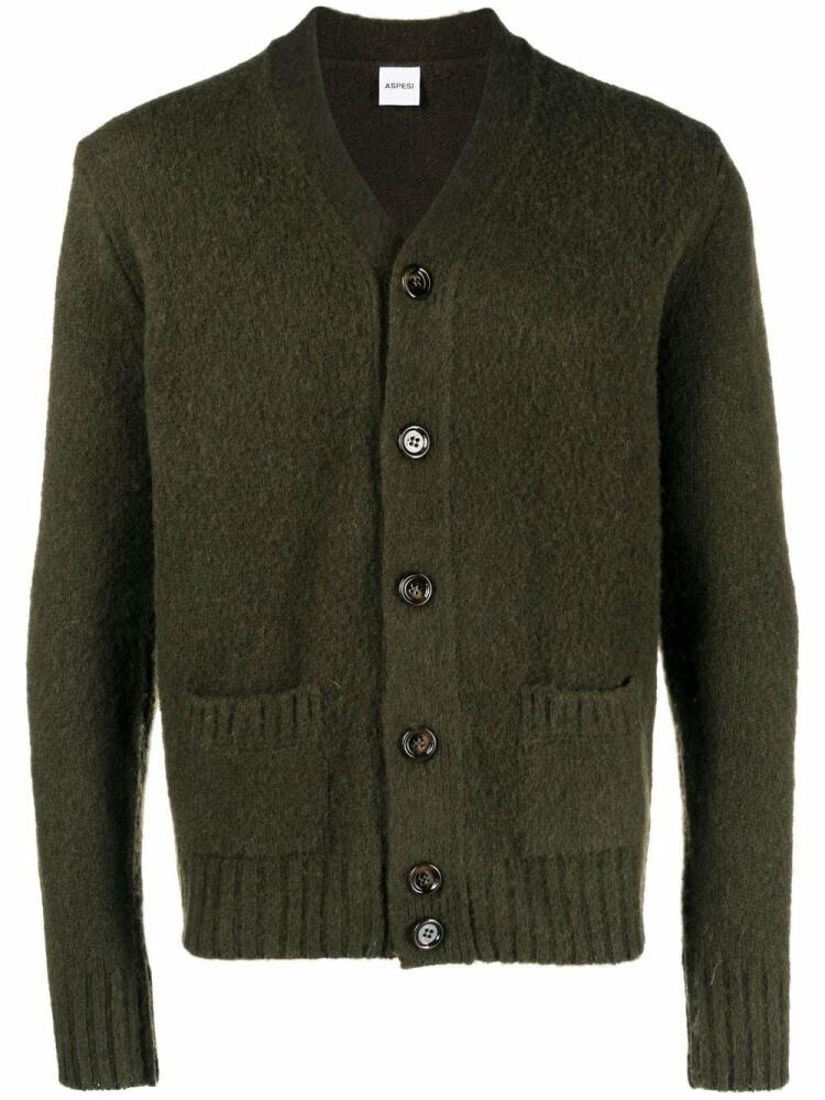 ASPESI button-up wool cardigan - Green Cover