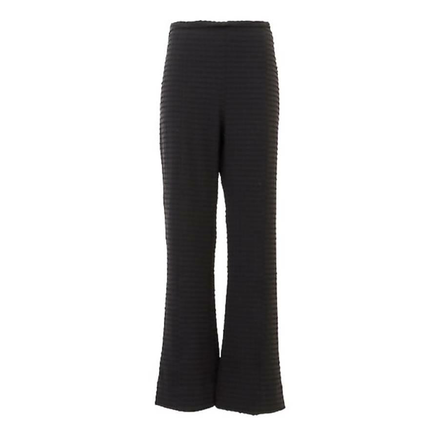 Ganni Seersucker Cropped Pants In Black Cover