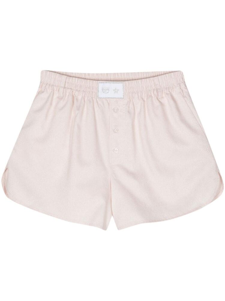 Chiara Ferragni logo-patch shorts - Pink Cover