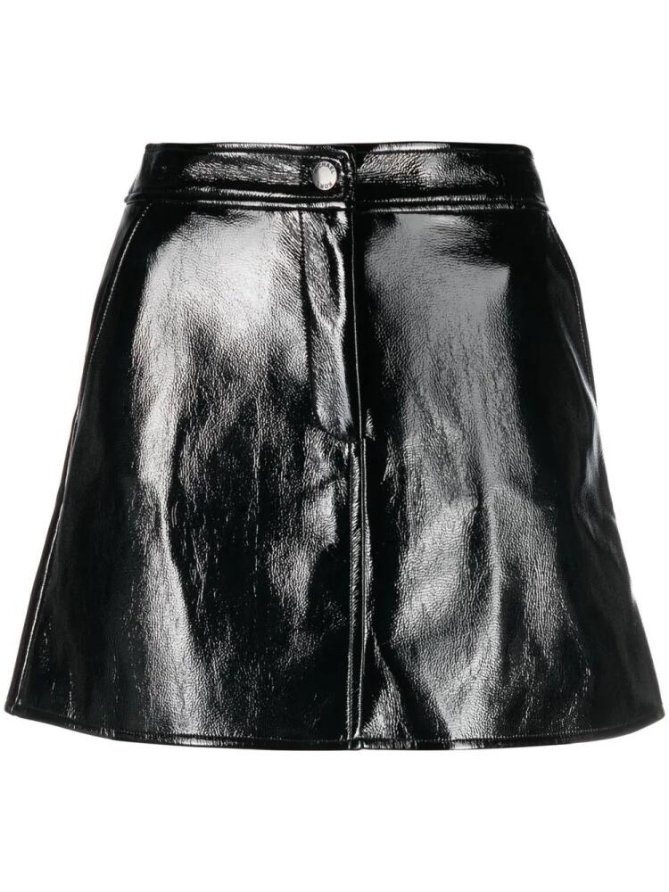 Michael Michael Kors crinkled patent miniskirt - Black Cover