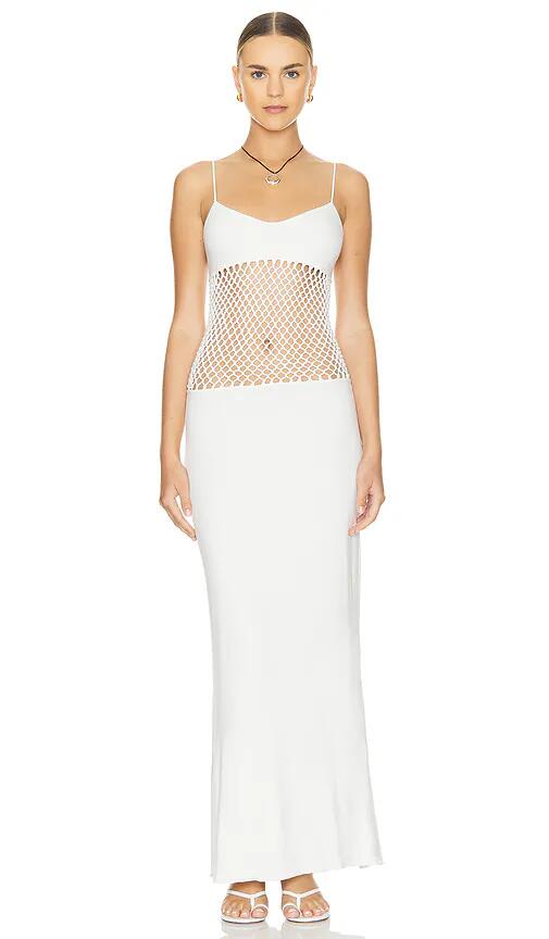 Indah Bella Macrame Maxi Dress in Ivory Cover