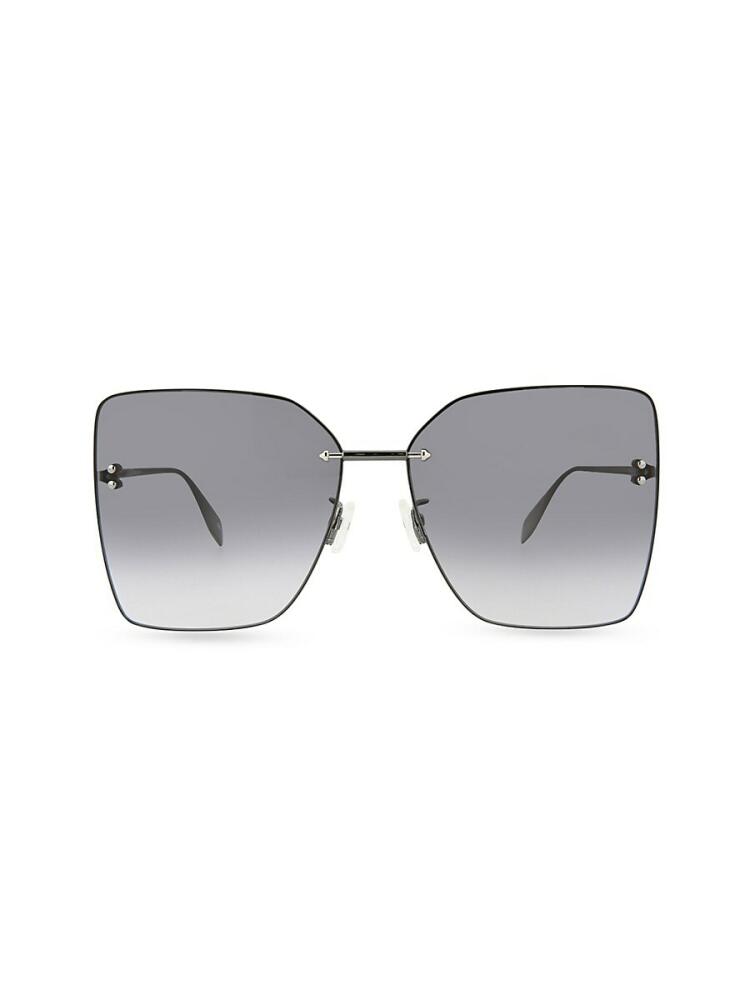 Alexander McQueen Women's 63MM Butterfly Sunglasses - Ruthenium Cover