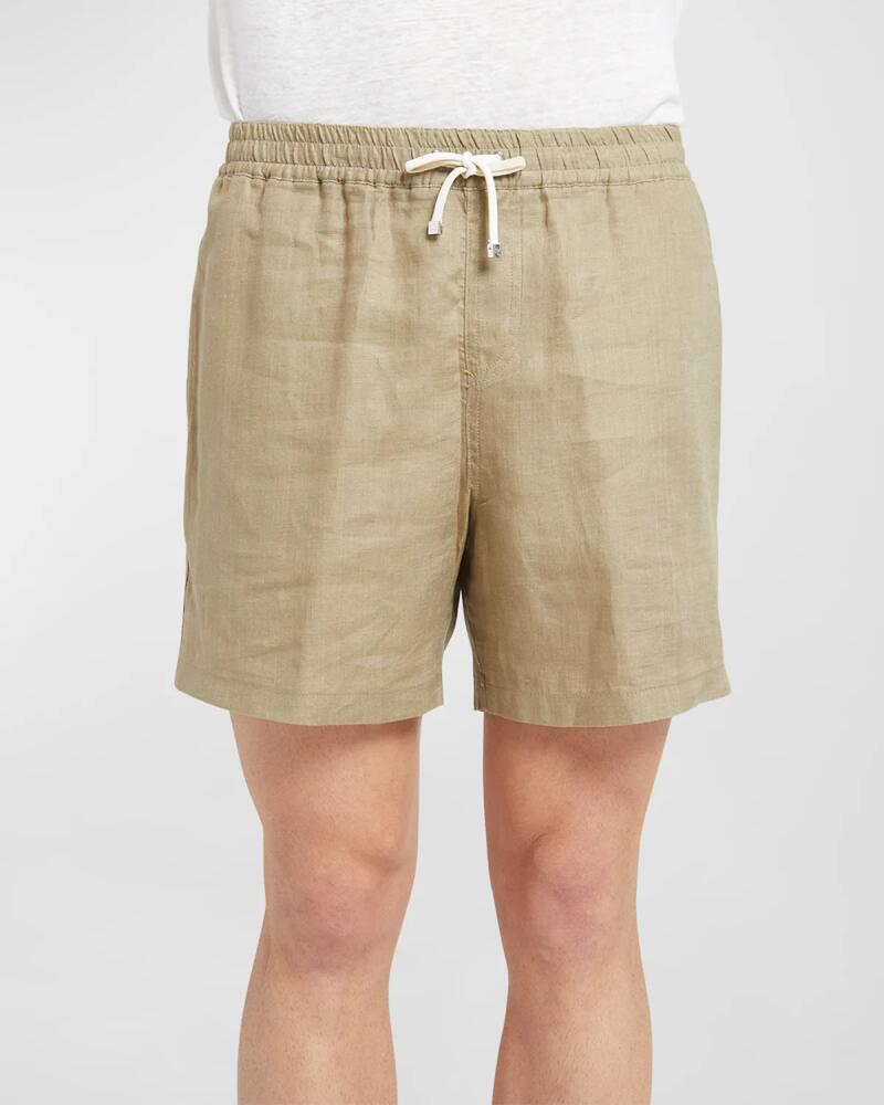 Loro Piana Men's Linen Drawstring Bermuda Shorts Cover