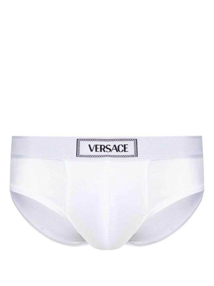 Versace logo-waist briefs - White Cover