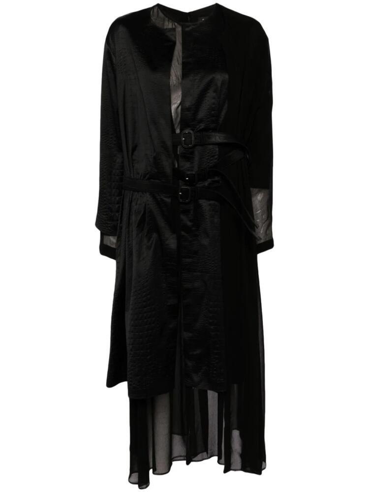 Junya Watanabe wrap around belted dress - Black Cover