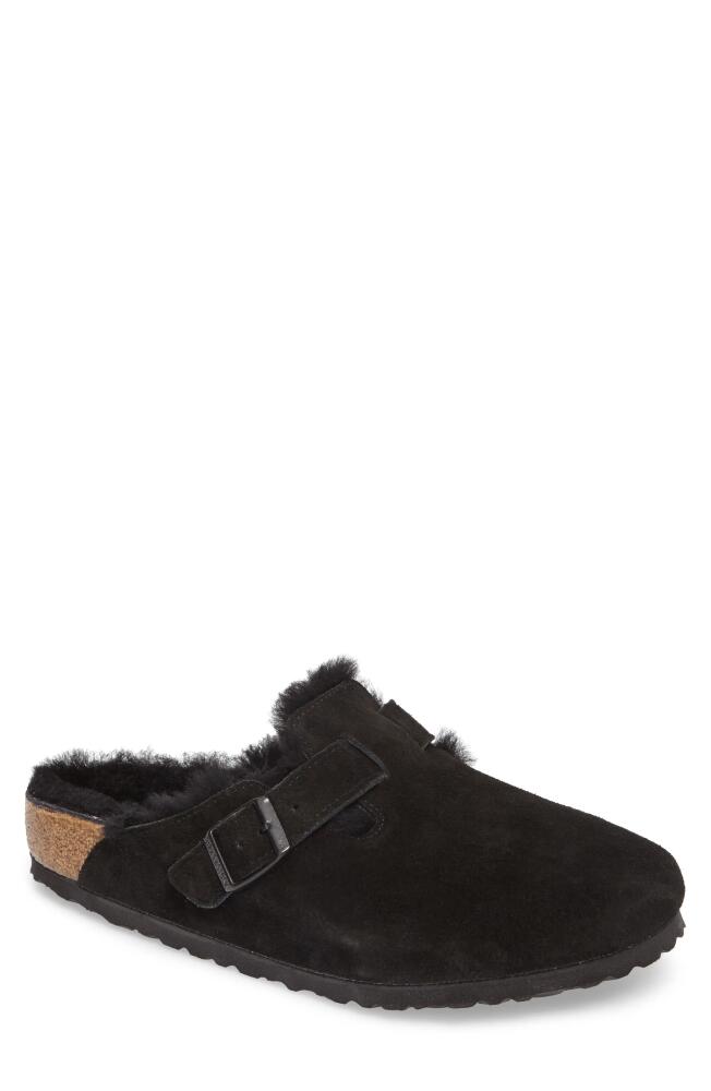 Birkenstock Boston Genuine Shearling Lined Clog in Black Cover