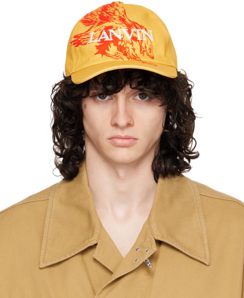 Lanvin Yellow Future Edition Eagle Cotton Cap Cover