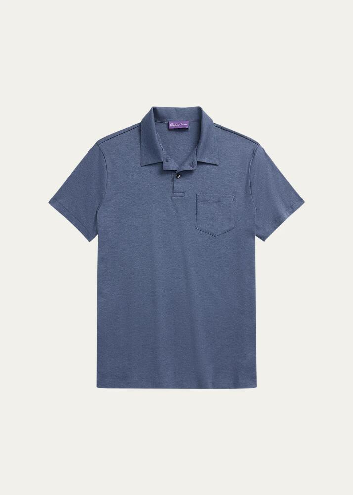 Ralph Lauren Purple Label Men's Interlock Cotton Knit Short-Sleeve Polo Shirt Cover