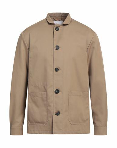 Doppiaa Man Jacket Camel Polyester, Cotton Cover