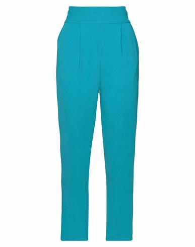 Pinko Woman Pants Turquoise Viscose, Elastane Cover