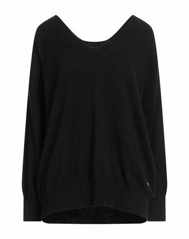 Liviana Conti Woman Sweater Black Cashmere, Polyamide Cover