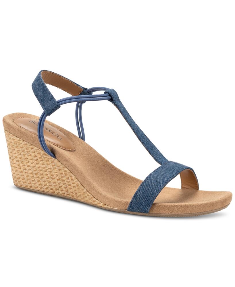 Style & Co Women's Mulan Wedge Sandals, Created for Macy's - Medium Denim Cover