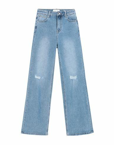 Take-two Woman Jeans Blue Cotton, Polyester, Elastane Cover