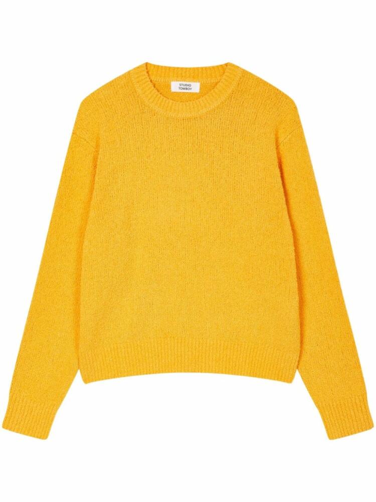 STUDIO TOMBOY crew-neck ribbed-knit jumper - Yellow Cover